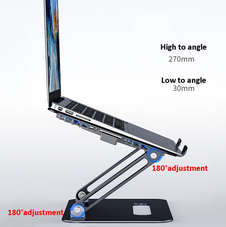 BONERUY P43F Aluminum Alloy Folding Computer Stand Notebook Cooling Stand, Colour: Grey - Computer & Networking by BONERUY | Online Shopping UK | buy2fix