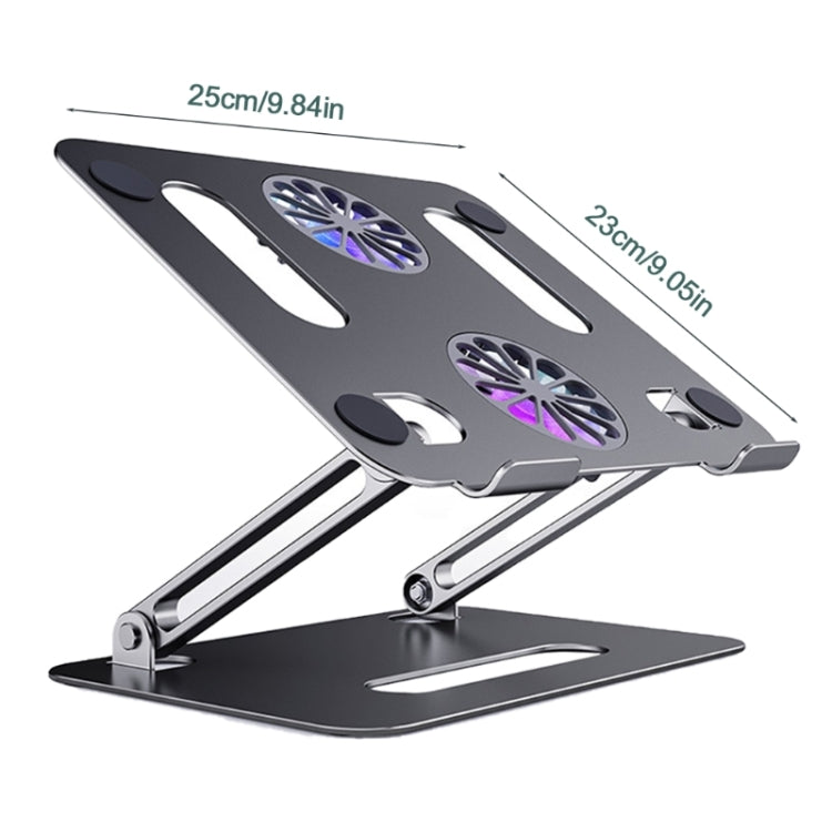 BONERUY P43F Aluminum Alloy Folding Computer Stand Notebook Cooling Stand, Colour: Silver with Type-C Cable - Computer & Networking by BONERUY | Online Shopping UK | buy2fix