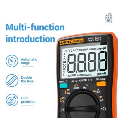 ANENG AN8009 NVC Digital Display Multimeter, Specification: Standard with Cable(Red) - Current & Voltage Tester by ANENG | Online Shopping UK | buy2fix