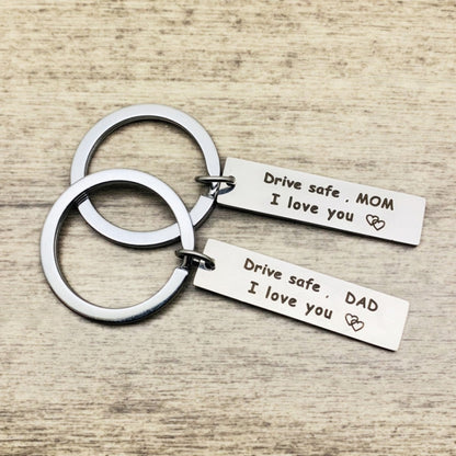 10 PCS C1010 Drive Safe Stainless Steel Tag Keychain 10x40mm(Grand Ma) - In Car by buy2fix | Online Shopping UK | buy2fix