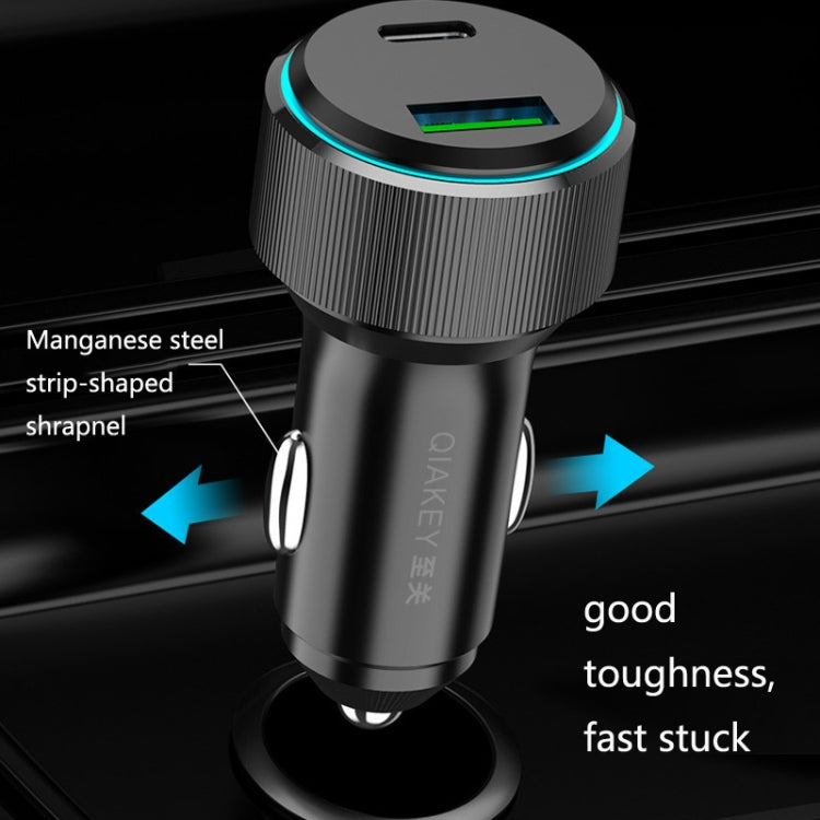 QIAKEY TM313 Dual Port Fast Charge Car Charger - Car Charger by QIAKEY | Online Shopping UK | buy2fix