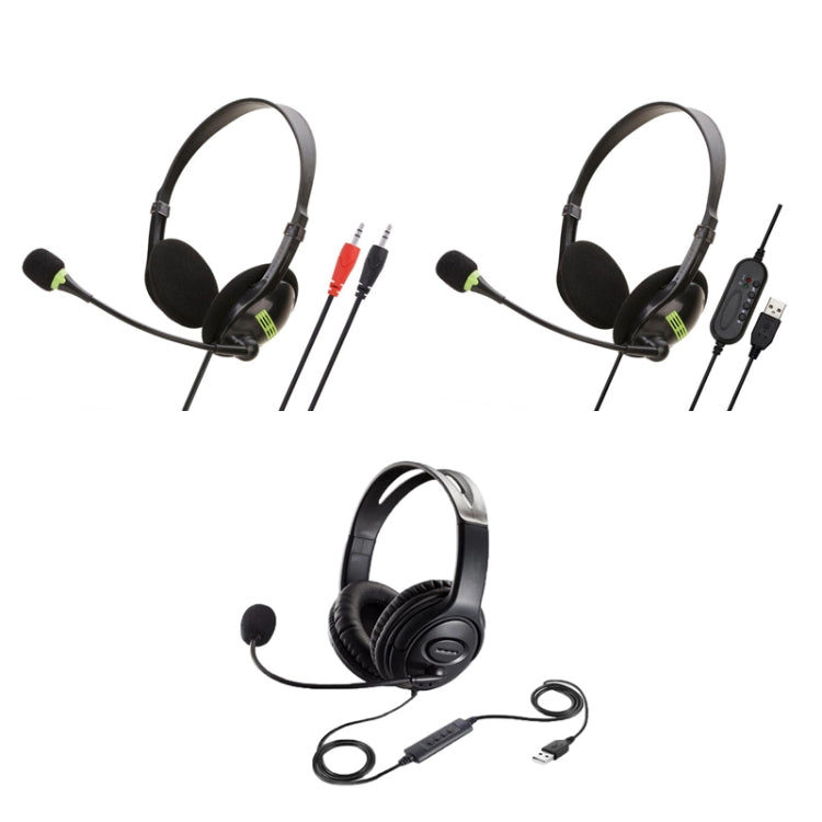 Head-Mounted Wired Headset With Microphone, Style: GAE-440 B - Multimedia Headset by buy2fix | Online Shopping UK | buy2fix