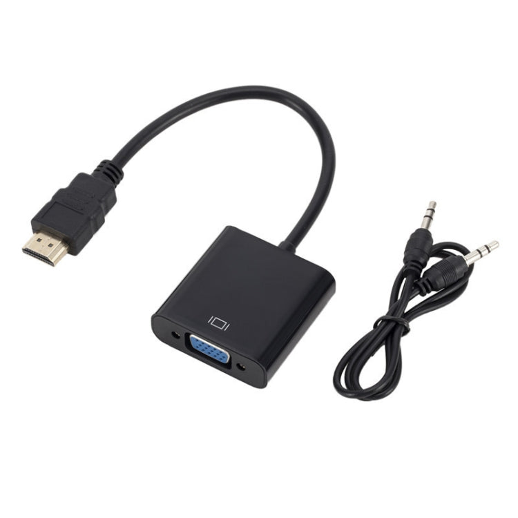 ZHQ008 HD HDMI To VGA Converter with Audio(Black) - Converter by buy2fix | Online Shopping UK | buy2fix