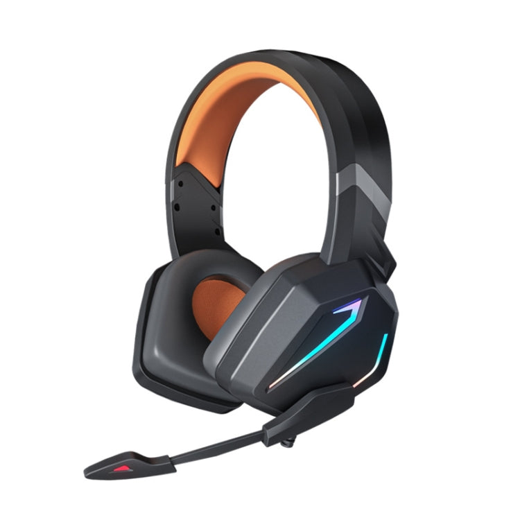 Soyto SY-G20 RGB Dual Streamer Gaming Computer Headset, Style: Lighting Version (Black Orange) - Multimedia Headset by Soyto | Online Shopping UK | buy2fix