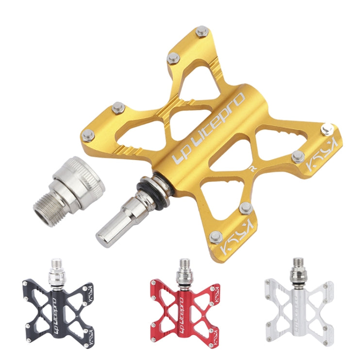 LP LitePro K5 Folding Bkie Aluminum Alloy Bearin Pedals(Silver) - Outdoor & Sports by LP LitePro | Online Shopping UK | buy2fix