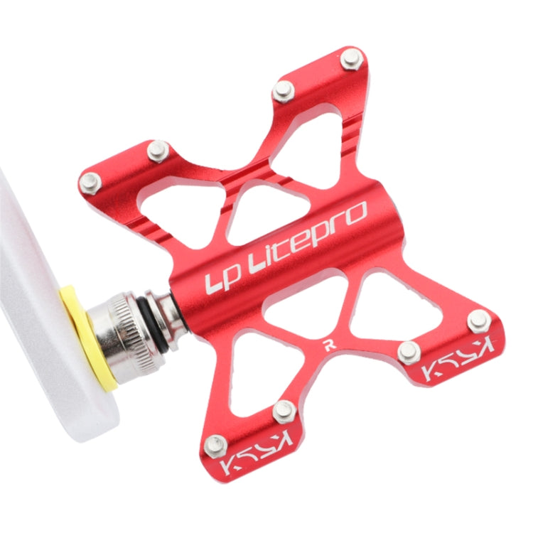 LP LitePro K5 Folding Bkie Aluminum Alloy Bearin Pedals(Red) - Outdoor & Sports by LP LitePro | Online Shopping UK | buy2fix