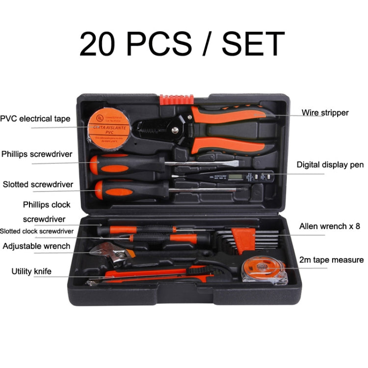 20 PCS / Set JT-20 Household Combination Hardware Manual Tool Box - Combination Kit by buy2fix | Online Shopping UK | buy2fix