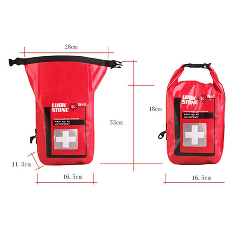 LUCKSTONE 5L Outdoor Adventure First Aid Waterproof Shoulder Bag(Red) - Waterproof Bags by LUCKSTONE | Online Shopping UK | buy2fix