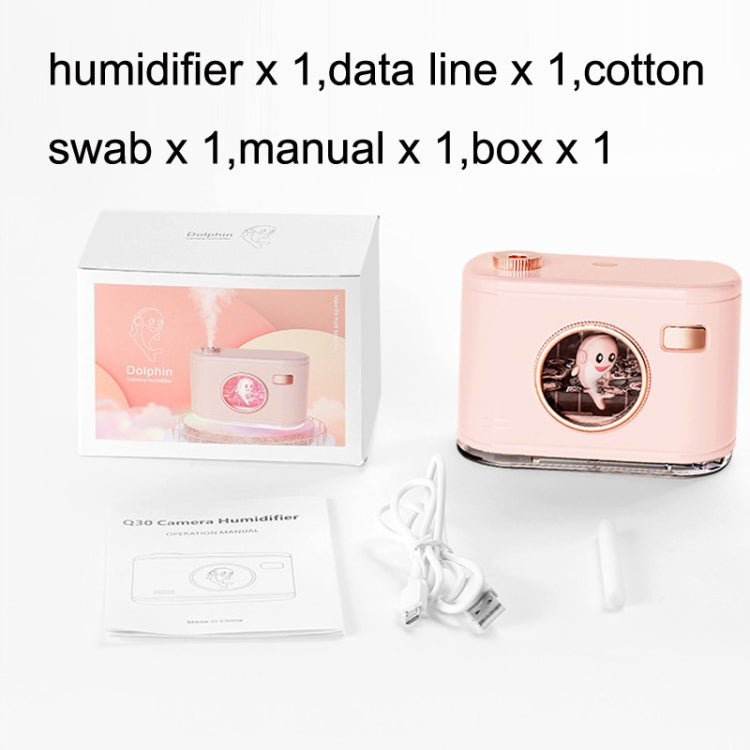 Q30 Desktop Mini Hydrating USB Dolphin Humidifier, Style: Plug-in Version (Iceberry Pink) - Home & Garden by buy2fix | Online Shopping UK | buy2fix