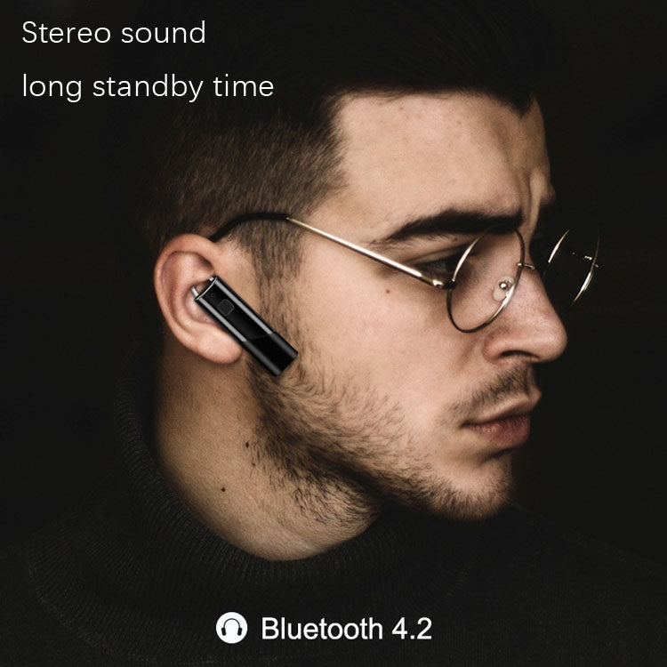 Single Ear 4.2 Bluetooth Headset Stereo HIFI Sports Wireless Bluetooth Headset(A1 Black) - Bluetooth Earphone by buy2fix | Online Shopping UK | buy2fix