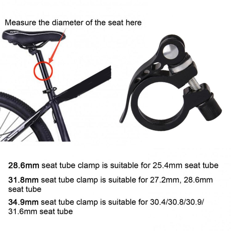 5 PCS Bicycle Accessories Quick Release Clip Road Bike Seatpost Clamp, Size: 28.6mm(Black) - Outdoor & Sports by buy2fix | Online Shopping UK | buy2fix