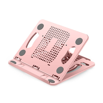 Foldable Laptop Desktop Heightening Cooling Bracket(Pink) - Computer & Networking by buy2fix | Online Shopping UK | buy2fix