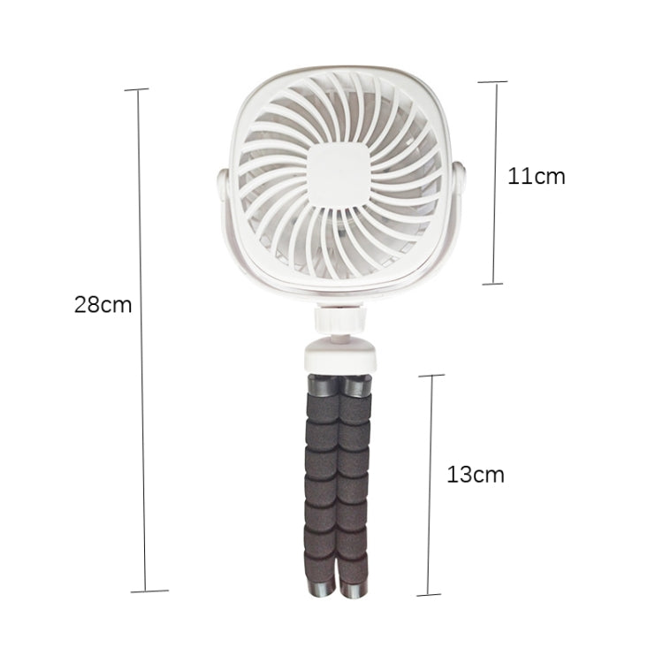 Octopus Stroller Deformation Fan Desktop Portable Handheld USB Small Fan, Colour: 1200mAh Pink - Consumer Electronics by buy2fix | Online Shopping UK | buy2fix