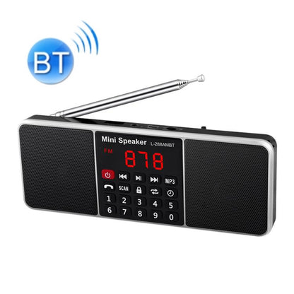 L-288AM  Bluetooth Dual Speaker Radio MP3 Player Support TF Card/U Disk with LED Display(Black) - Radio Player by buy2fix | Online Shopping UK | buy2fix