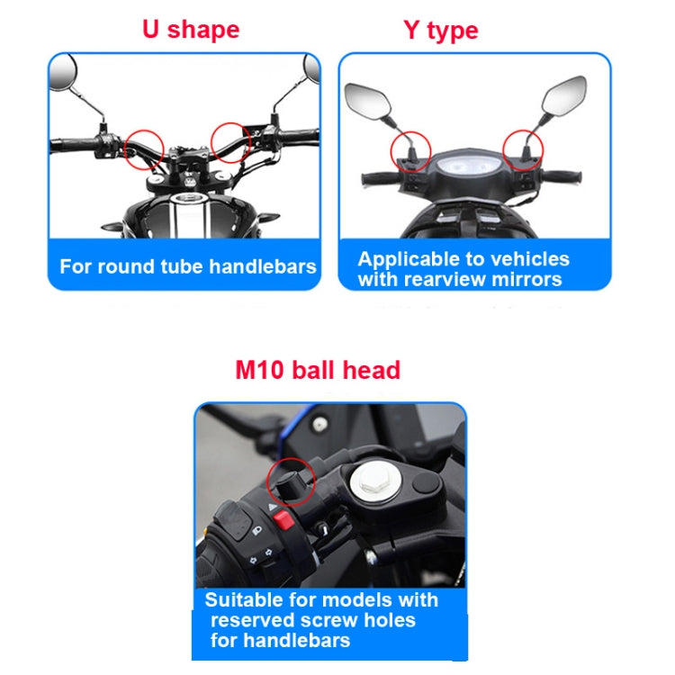 Motorcycle Bracket Crab Navigation Phone Bracket,Style： Y-type+QC3.0 Dual USB Charge - In Car by buy2fix | Online Shopping UK | buy2fix