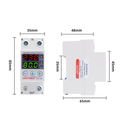 SINOTIMER SVP-916 Adjustable Self-resetting Over-voltage Under-voltage Protector, Current: 40A - Other Tester Tool by SINOTIMER | Online Shopping UK | buy2fix