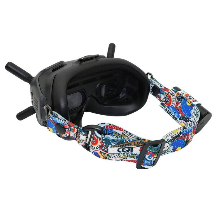 Flight Video Glasses Graffiti Color Headband Fixed Strap For DJI FPV Goggles V2 Strap + Power Line + Pad - DJI & GoPro Accessories by buy2fix | Online Shopping UK | buy2fix