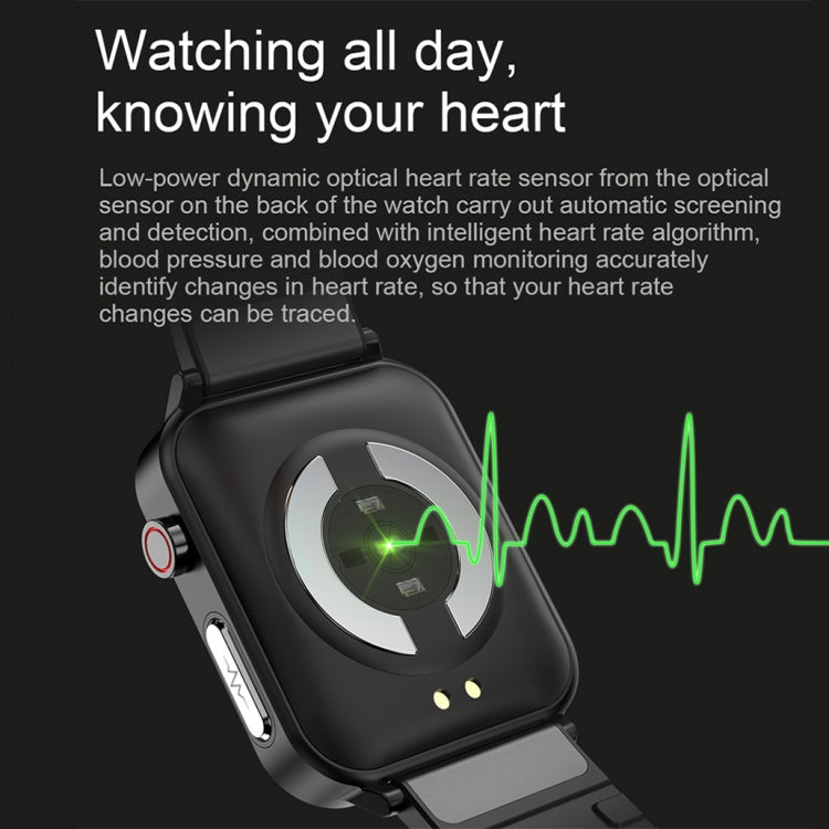 LOANIY E86 1.7 Inch Heart Rate Monitoring Smart Bluetooth Watch, Color: Red - Smart Wear by LOANIY | Online Shopping UK | buy2fix
