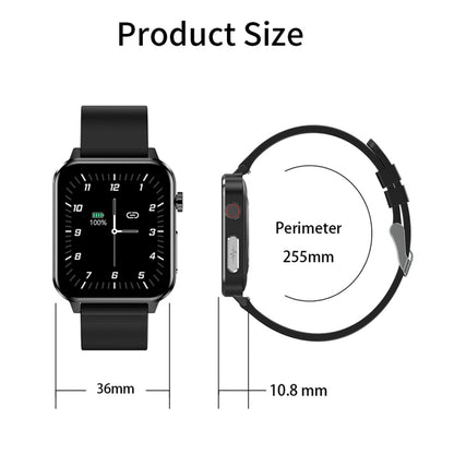 LOANIY E86 1.7 Inch Heart Rate Monitoring Smart Bluetooth Watch, Color: Black Steel - Smart Wear by LOANIY | Online Shopping UK | buy2fix