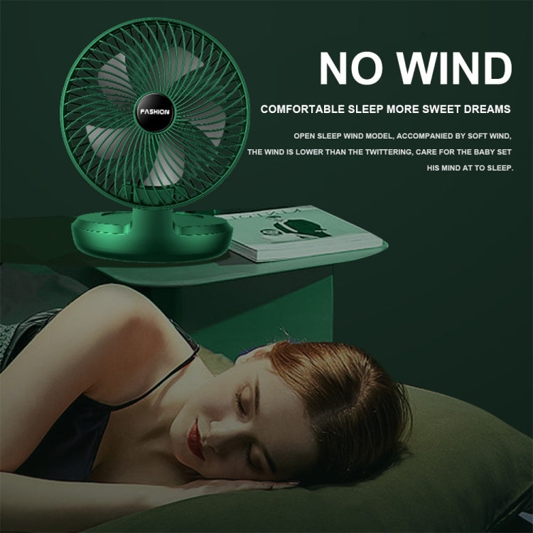 Folding Office Desktop Household Portable Small Fan, Size: 8 inch(Green USB Direct Plug) - Consumer Electronics by buy2fix | Online Shopping UK | buy2fix