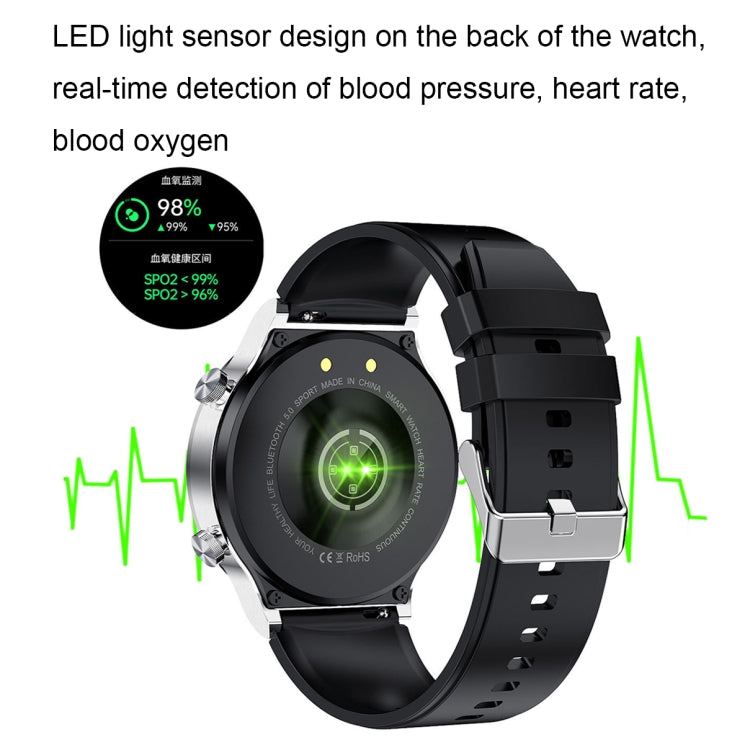 ME88 1.32 Inch Heart Rate Sleep Monitoring Smart Watch(Black Silicone) - Smart Wear by buy2fix | Online Shopping UK | buy2fix