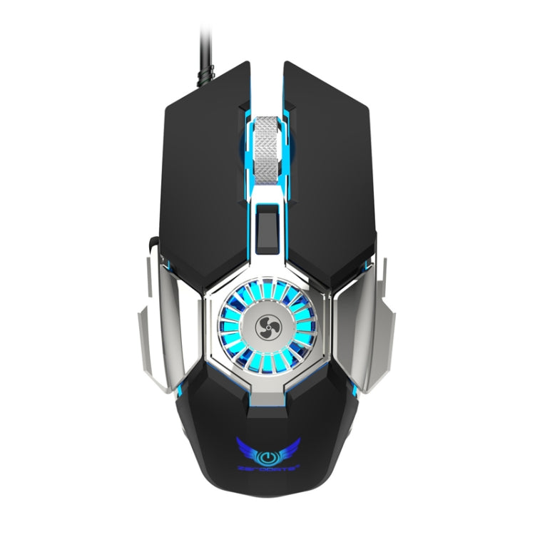 Zerodate G22 6 Keys Fan Cooled RGB Lighted Gaming Mice, Cable Length: 1.5m(Black) - Wired Mice by Zerodate | Online Shopping UK | buy2fix