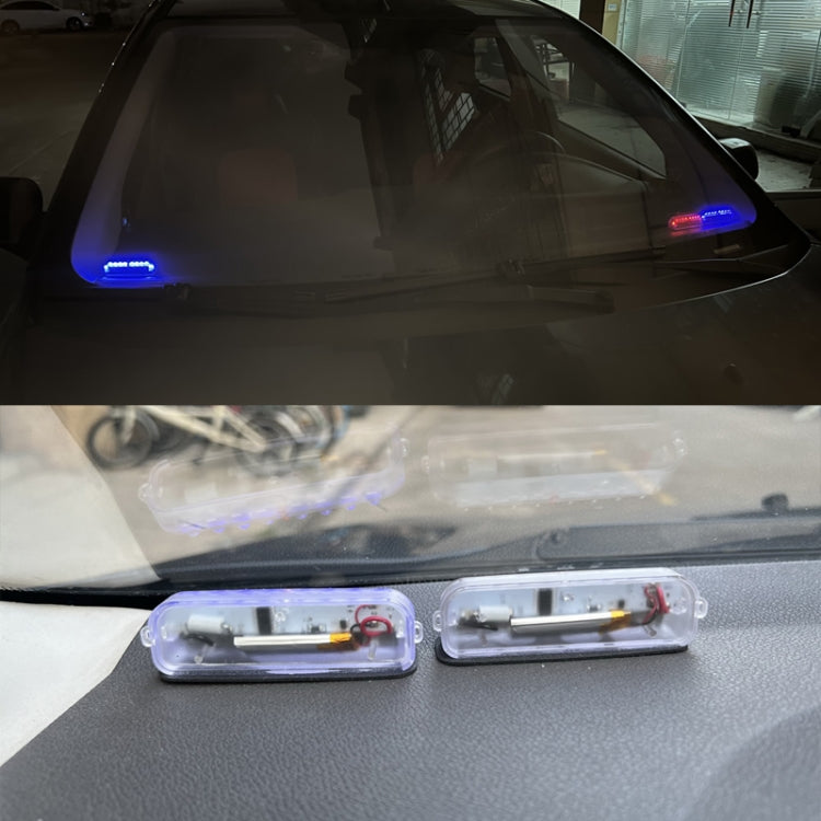 2 PCS LED Solar Decorative Night Vibration Lighting Warning strobe Lamp(White) - In Car by buy2fix | Online Shopping UK | buy2fix