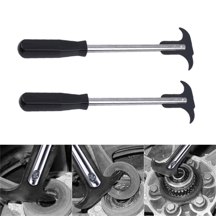 2 PCS Oil Seal Disassembly Tool Double Head Oil Seal Wrench Puller(Black Handle) - In Car by buy2fix | Online Shopping UK | buy2fix