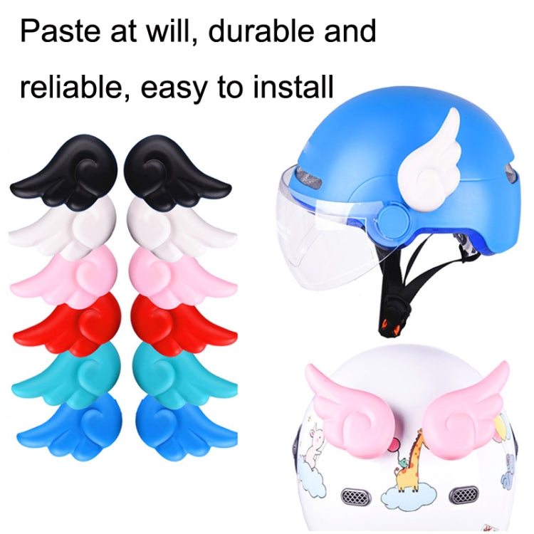 2 Pairs Motorcycle Helmet Angel Wings Decoration(Pink) - In Car by buy2fix | Online Shopping UK | buy2fix