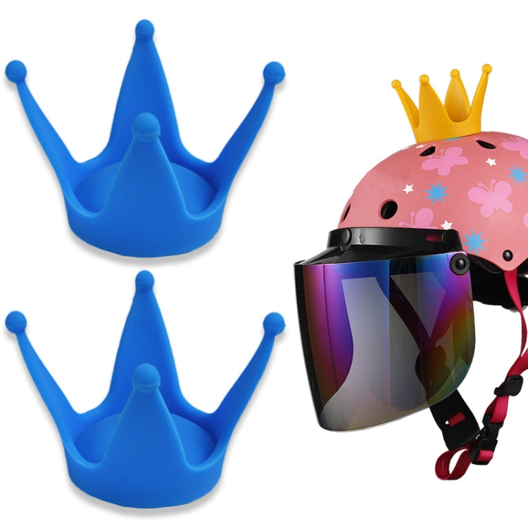 2PCS Motorcycle Crown Sucker Helmet Decoration(Blue) - In Car by buy2fix | Online Shopping UK | buy2fix