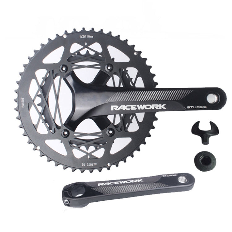 RACEWORK RKRFA Road Bike Aluminum Alloy 22-speed Crankset, Spec: 50-34T without BB - Outdoor & Sports by RACEWORK | Online Shopping UK | buy2fix