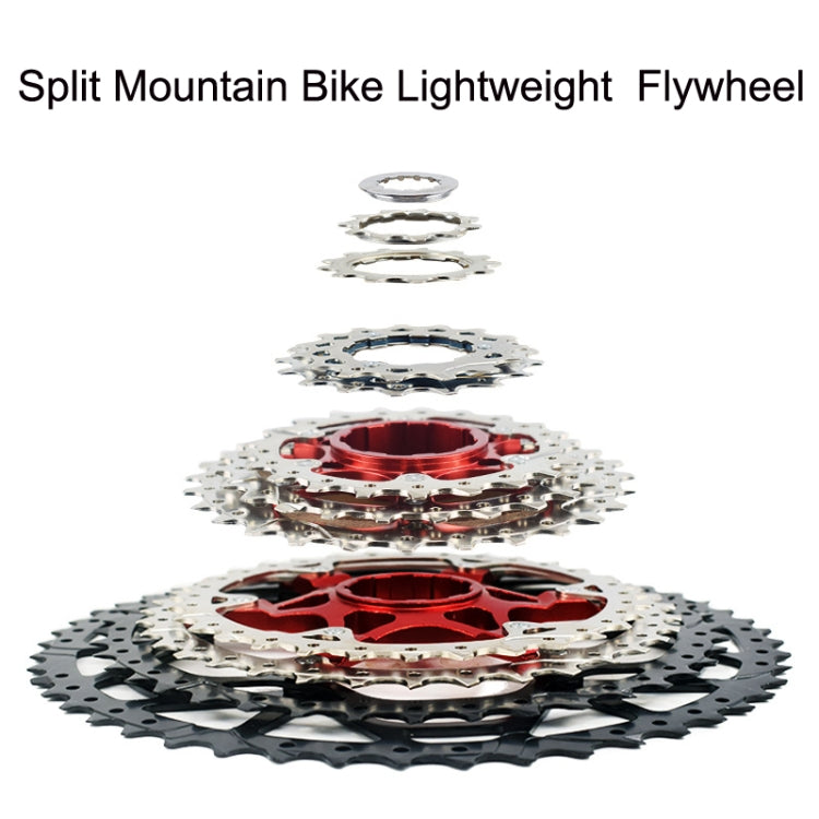 VG Sports Split Mountain Bike Lightweight Cassette Flywheel, Style: 10 Speed 40T (Silver) - Outdoor & Sports by VG Sports | Online Shopping UK | buy2fix