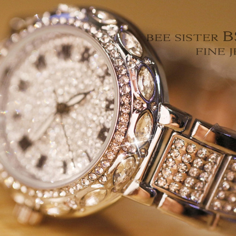 BS Bee Sister  FA1499 Ladies Diamond Watch Jewelry Chain Watch(Rose Gold) - Alloy Watches by BS Bee Sister | Online Shopping UK | buy2fix