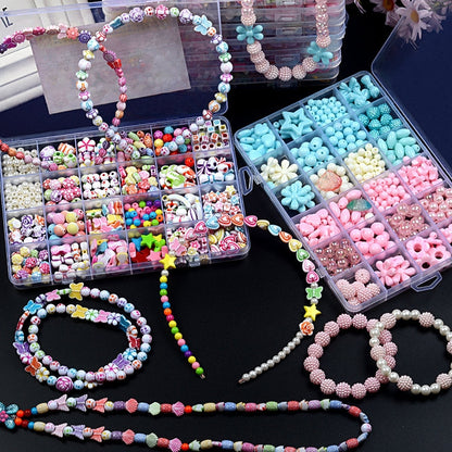 24 Grid Acrylic Beaded Kids DIY Necklace Bracelet Toys(Light-colored Candy) - DIY Developmental Toys by buy2fix | Online Shopping UK | buy2fix