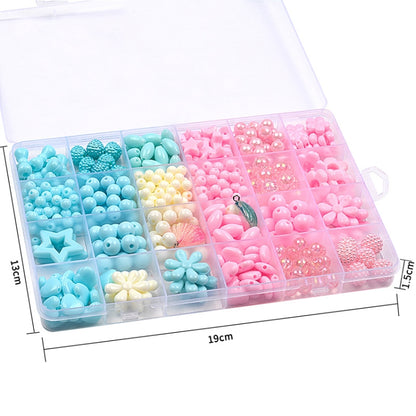 24 Grid Acrylic Beaded Kids DIY Necklace Bracelet Toys(Light-colored Candy) - DIY Developmental Toys by buy2fix | Online Shopping UK | buy2fix