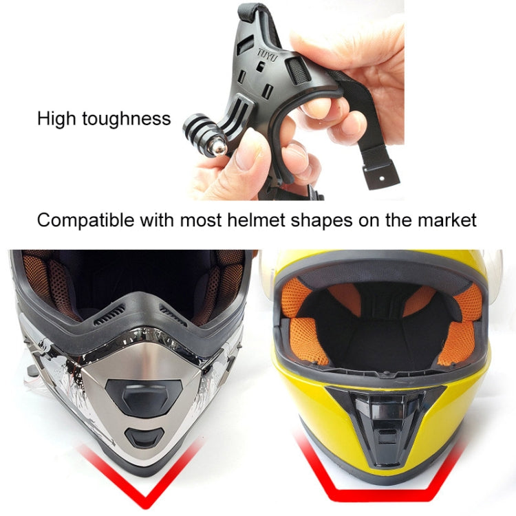 TUYU Motorcycle Helmet Chin Action Camera Mobile Phone Mounting Bracket Blue Bracket - Helmet Mount by TUYU | Online Shopping UK | buy2fix