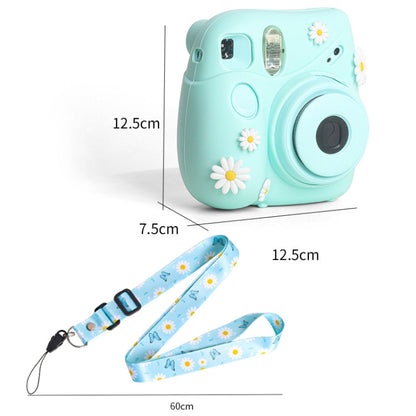 CAIUL Daisy Camera Silicone Case Protective Soft Case For FUJIFILM Instax Mini7+(Purple) - Camera Accessories by CAIUL | Online Shopping UK | buy2fix