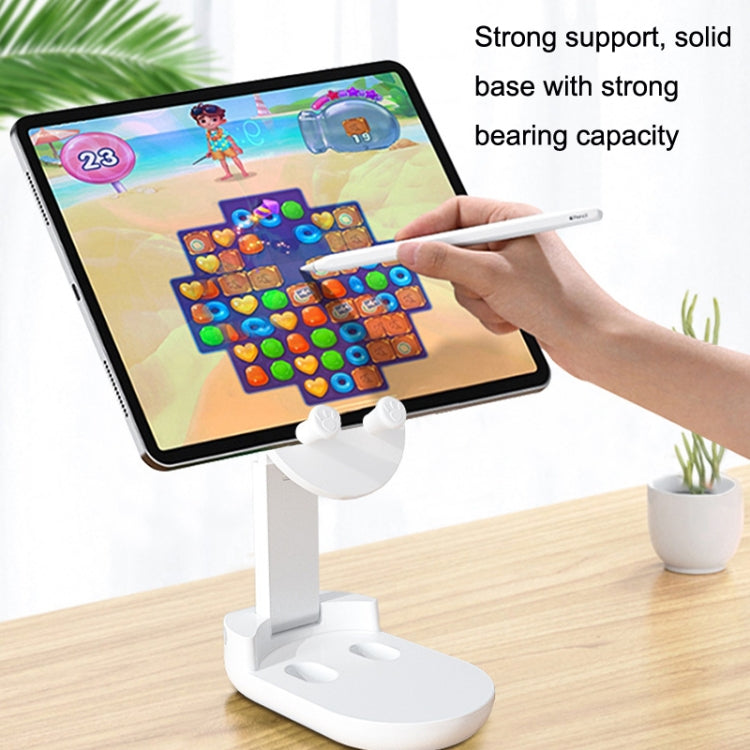 2PCS Mobile Phone Bracket Desktop Cute Cartoon Tablet Live Broadcast Bracket, Style: Rabbit Ear (White) - Desktop Holder by buy2fix | Online Shopping UK | buy2fix