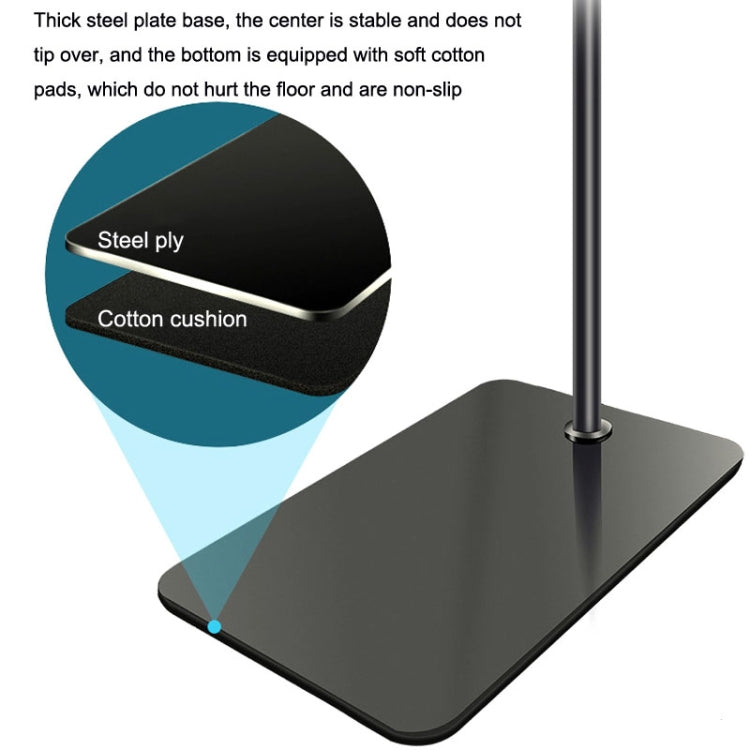 155cm Live Broadcast Bedside Cantilever Floor Bracket Phone Tablet Clip (Black) - Lazy Bracket by buy2fix | Online Shopping UK | buy2fix
