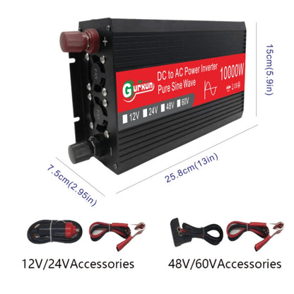 Gurxun HZ1500-10000 Sine Wave 10000W Inverter Power Converter, Specification: 48V To 220V - In Car by Gurxun | Online Shopping UK | buy2fix