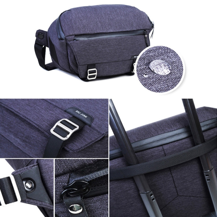 XIUJIAN Crossbody Waterproof Lightweight SLR Camera Bag, Color: 10L Light Gray - Strap Satchel by XIUJIAN | Online Shopping UK | buy2fix