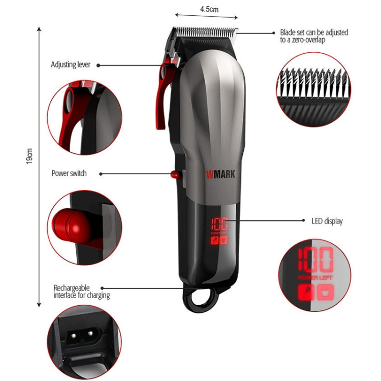 WMARK NG-115 Electric Clippers Rechargeable Hair Clippers, EU Plug - Hair Trimmer by buy2fix | Online Shopping UK | buy2fix