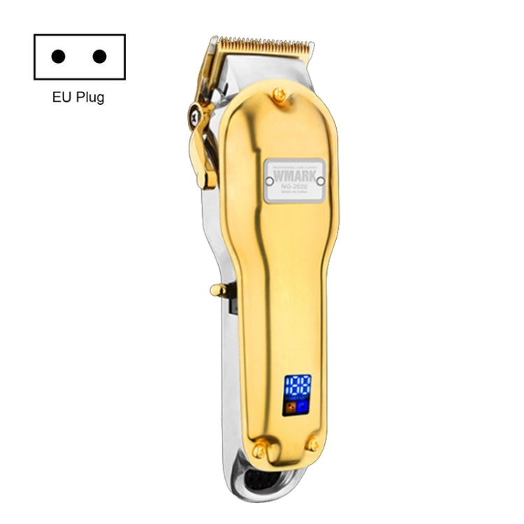 WMARK NG-2020B Metal Hair Clipper With LED Display Rechargeable Clipper, EU Plug, Color: Gold - Hair Trimmer by buy2fix | Online Shopping UK | buy2fix