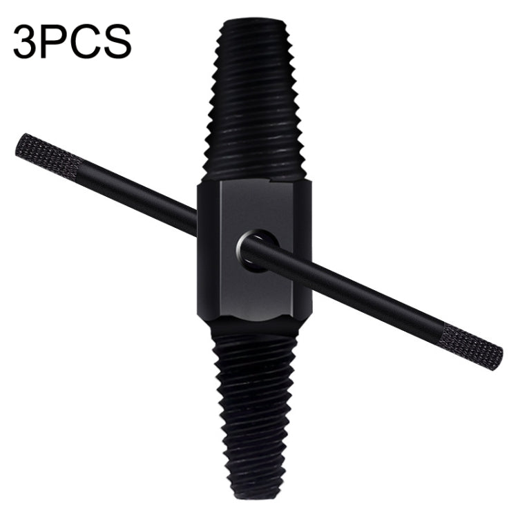 3PCS 4/6 Points Faucet Break Screw Remover Smooth Silky Tooth Double-headed Screw Tool(Black) - Screws by buy2fix | Online Shopping UK | buy2fix