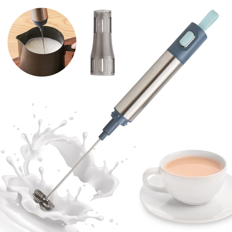 304 Stainless Steel Hand-held Electric Milk Foamer Coffee Utensil(Blue) - Stirrer & Squeezer by buy2fix | Online Shopping UK | buy2fix