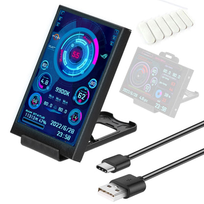 3.5 Inch IPS View All Computer Monitor USB Chassis Vice Screen Set 1 (Black) - Computer & Networking by buy2fix | Online Shopping UK | buy2fix