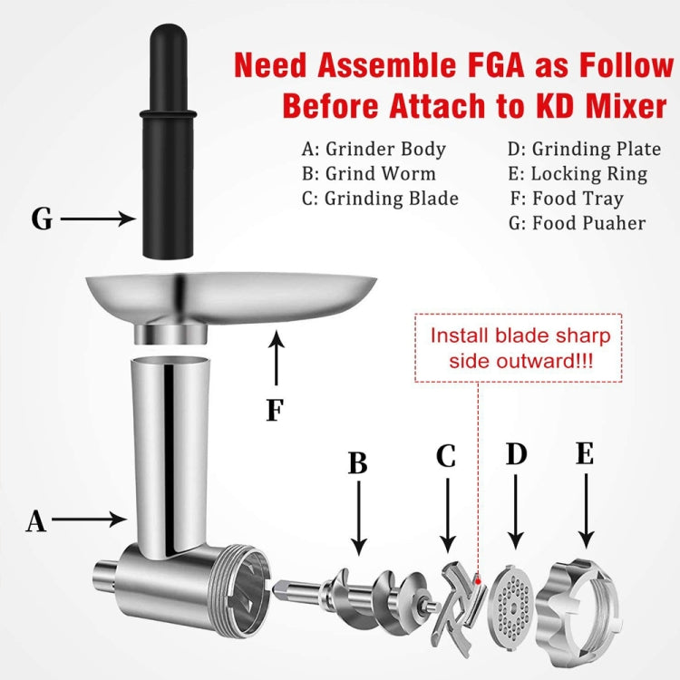 KA-09 For KitchenAid Minced Meat Head Minced Meat And Noodle Machine General Accessories(As Sohow) - Home & Garden by buy2fix | Online Shopping UK | buy2fix