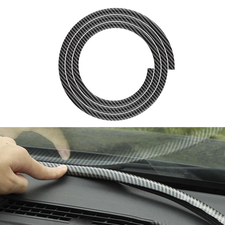 N856 Carbon Fiber Pattern Car Elastomer Seal Rubber Strip Instrument Panel Leakproof Dustproof Soundproof Universal - In Car by buy2fix | Online Shopping UK | buy2fix