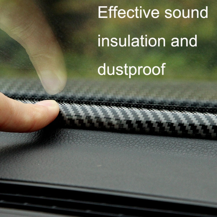 N856 Carbon Fiber Pattern Car Elastomer Seal Rubber Strip Instrument Panel Leakproof Dustproof Soundproof Universal - In Car by buy2fix | Online Shopping UK | buy2fix