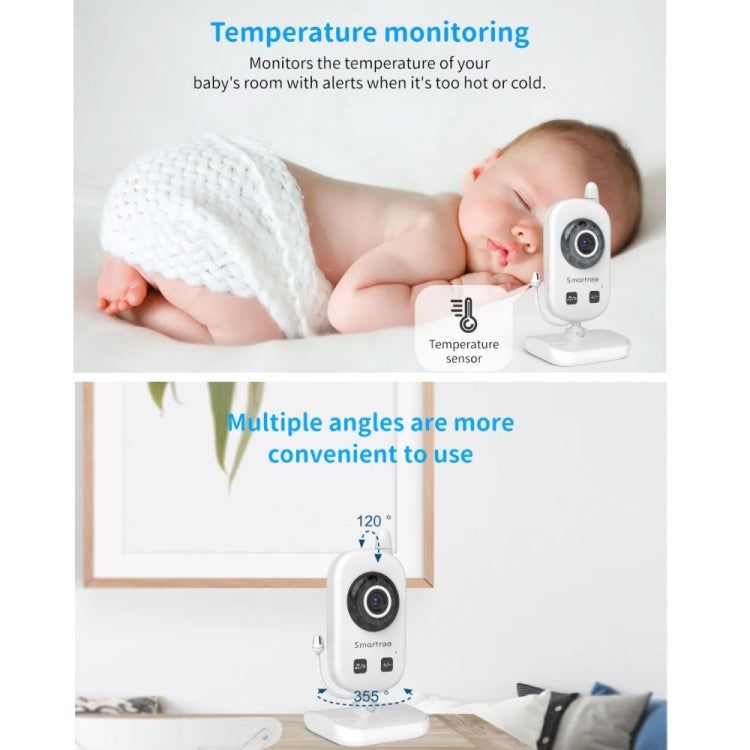 UU24 2.4 Inch Wireless Baby Monitor Camera Temperature Monitor 2 Way Audio VOX Lullaby US Plug - Security by buy2fix | Online Shopping UK | buy2fix